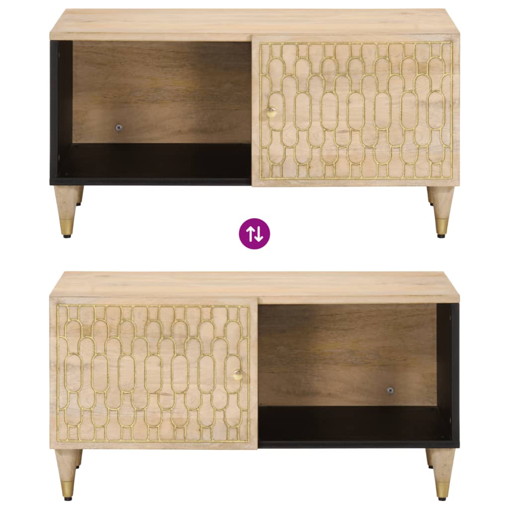 Coffee Table 80X50X40 Cm Solid Wood Mango