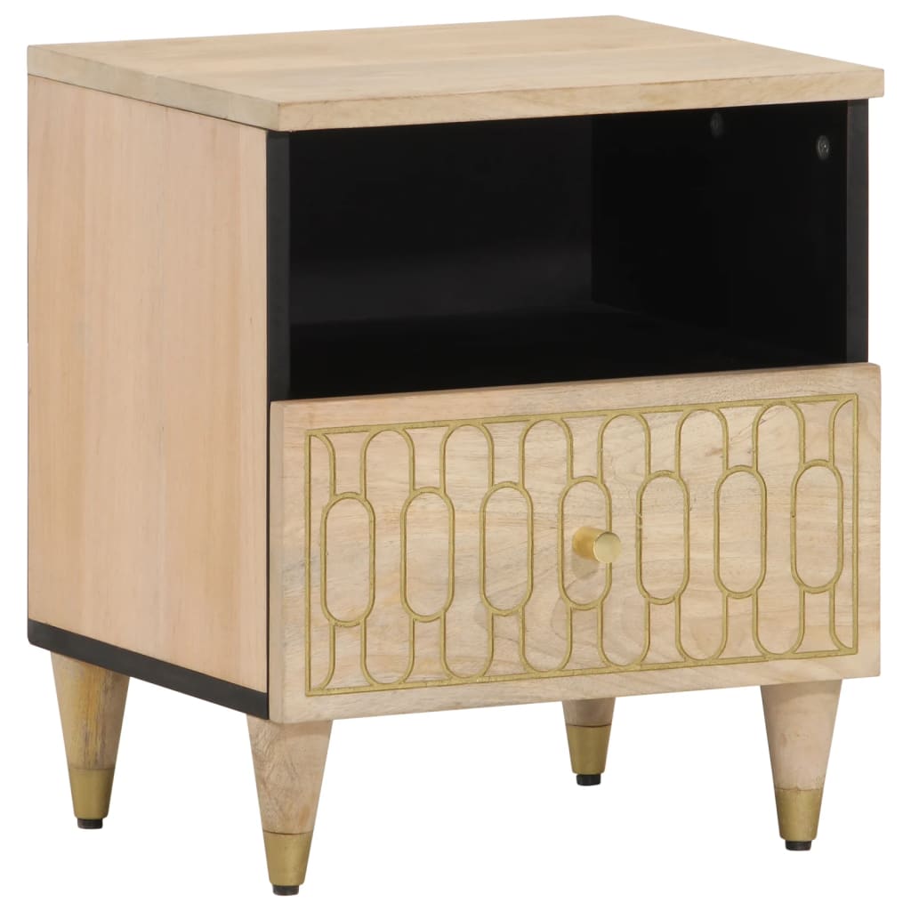Bedside Cabinets 2 Pcs 40X33X46 Cm Solid Wood Mango