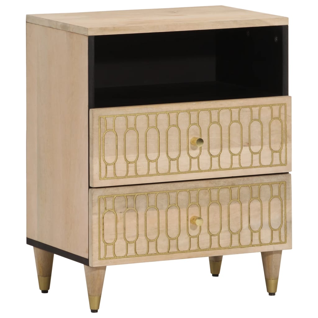Bedside Cabinet 50X33X60 Cm Solid Wood Mango