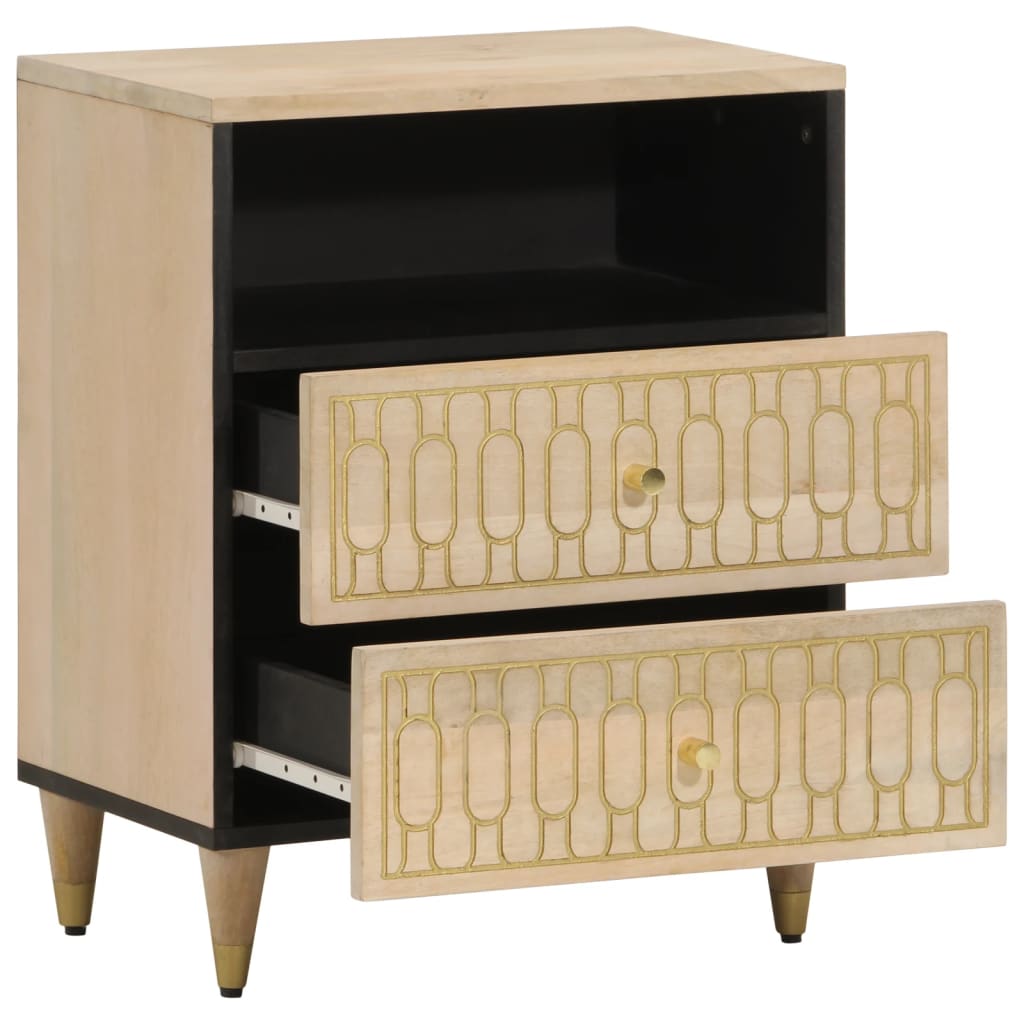 Bedside Cabinet 50X33X60 Cm Solid Wood Mango