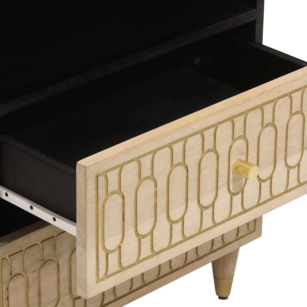 Bedside Cabinet 50X33X60 Cm Solid Wood Mango