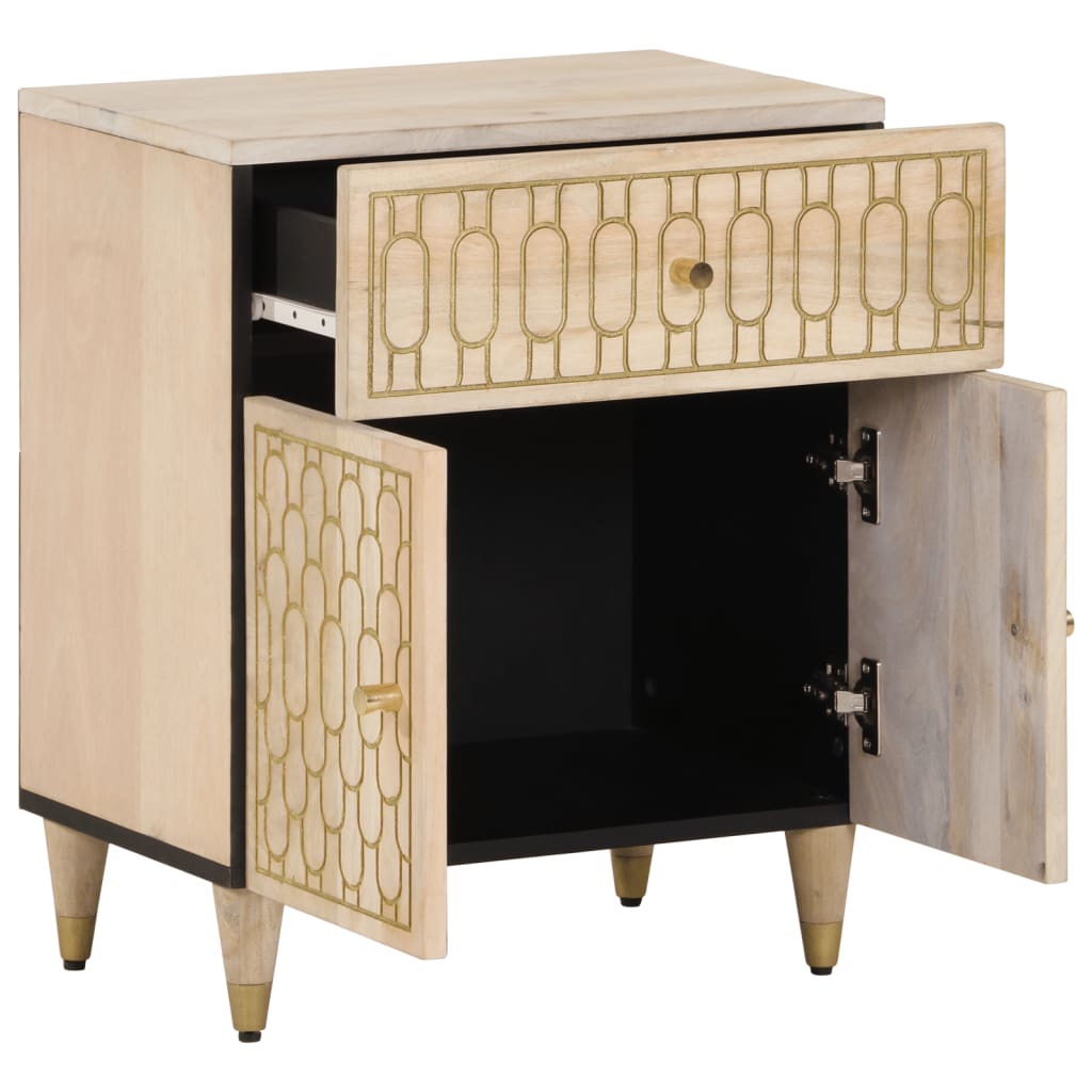 Bedside Cabinet 50X33X60 Cm Solid Wood Mango