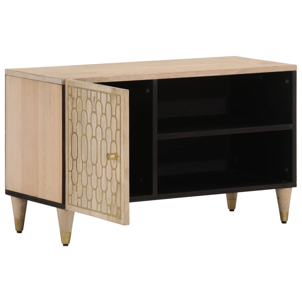 Tv Cabinet 80X31X46 Cm Solid Wood Mango
