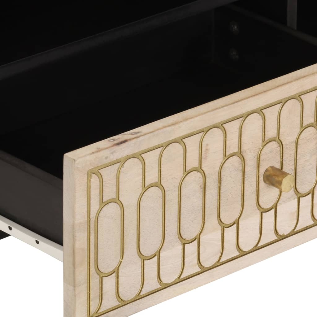 Tv Cabinet 80X33X46 Cm Solid Wood Mango