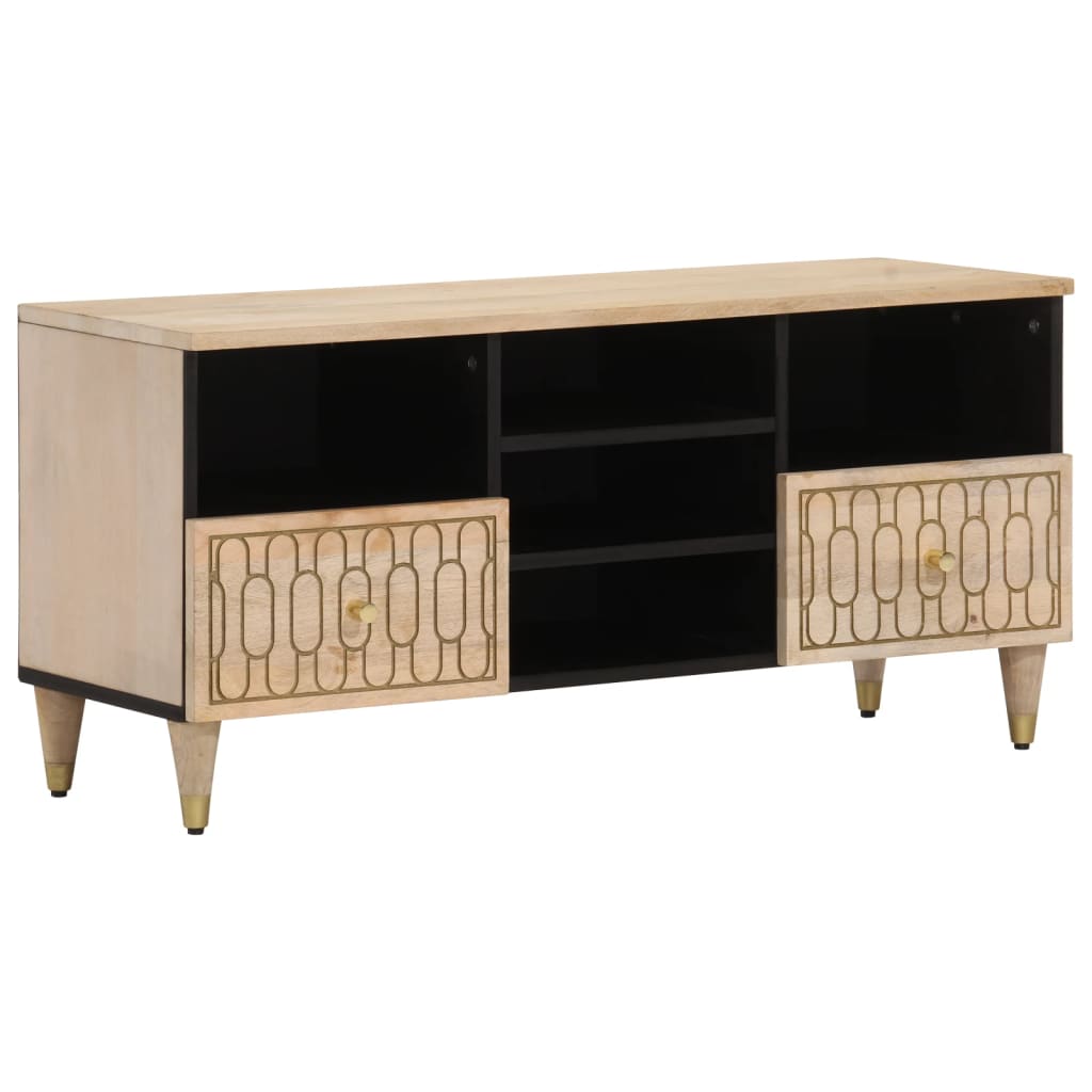 Tv Cabinet 100X33X46 Cm Solid Wood Mango