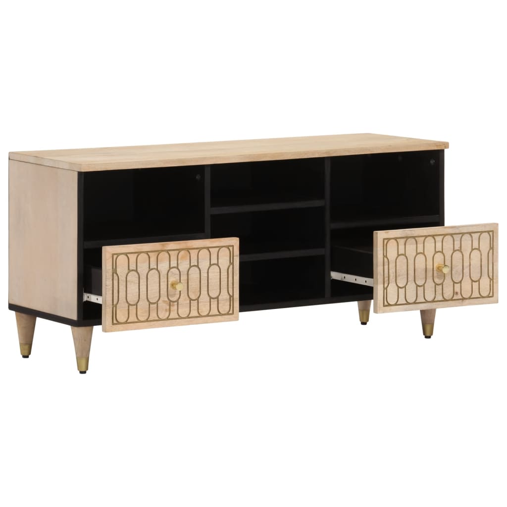 Tv Cabinet 100X33X46 Cm Solid Wood Mango