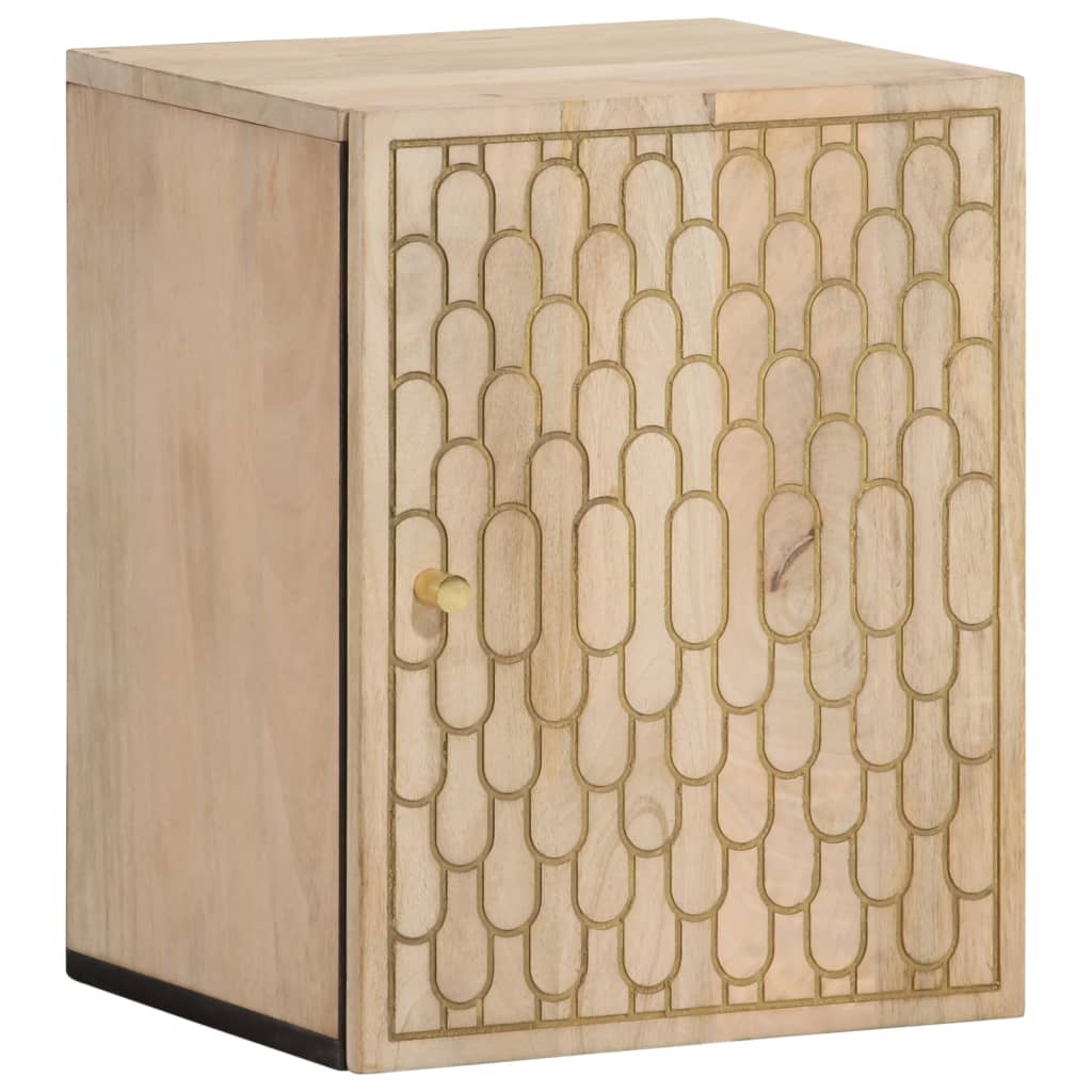 Bathroom Wall Cabinet 38X33X48 Cm Solid Wood Mango