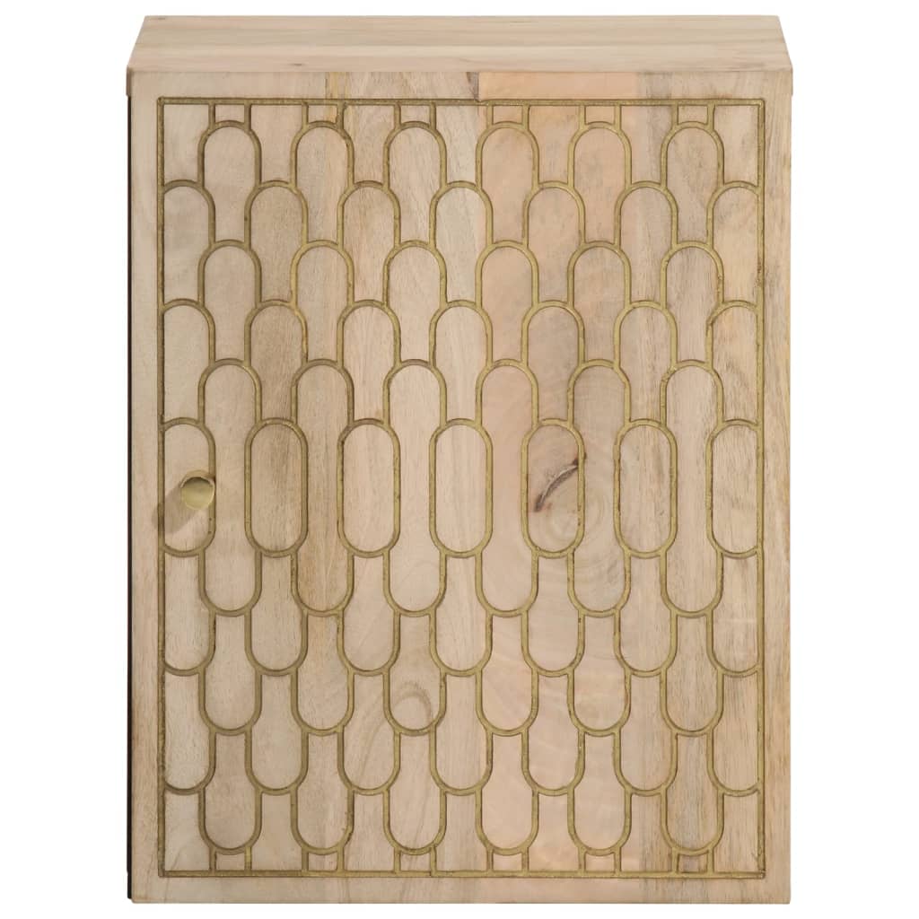 Bathroom Wall Cabinet 38X33X48 Cm Solid Wood Mango