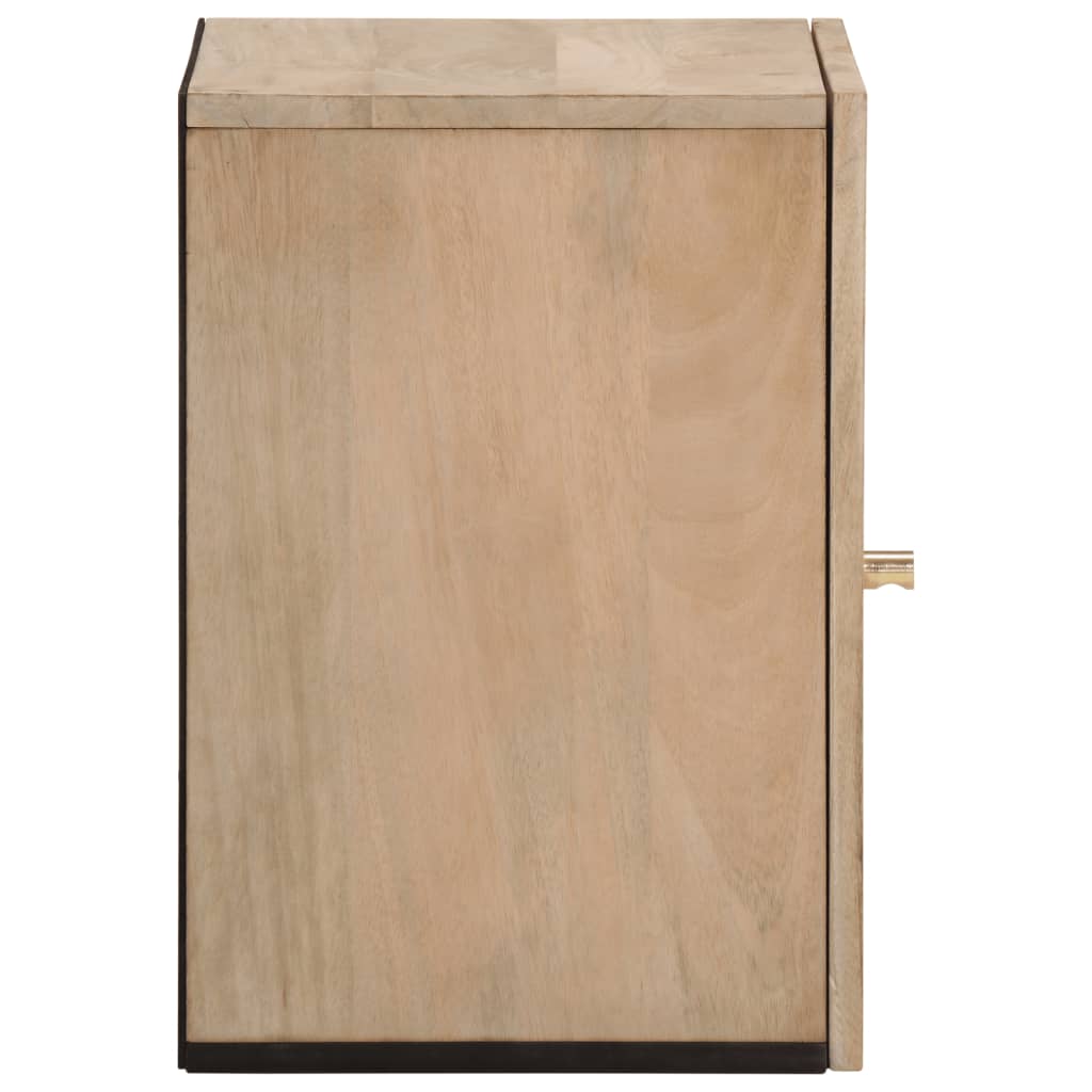 Bathroom Wall Cabinet 38X33X48 Cm Solid Wood Mango