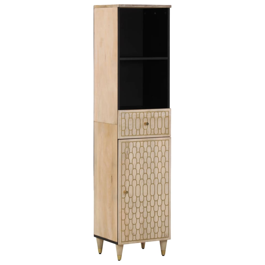 Bathroom Cabinet 38X33X160 Cm Solid Wood Mango