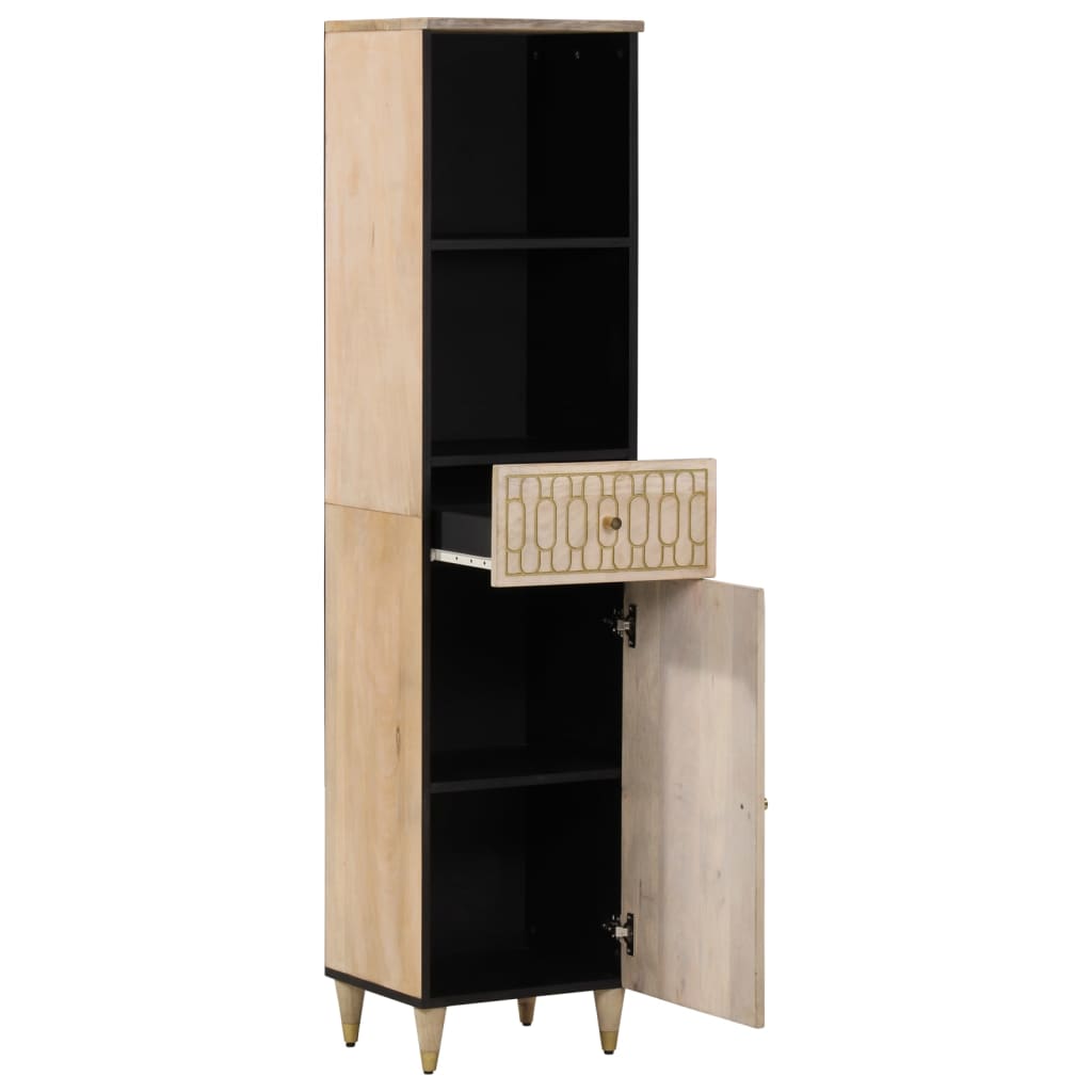 Bathroom Cabinet 38X33X160 Cm Solid Wood Mango