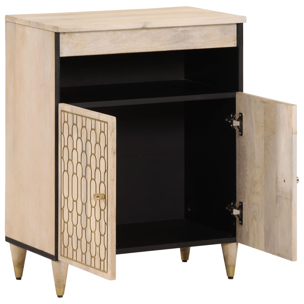 Side Cabinet 60X33X75 Cm Solid Wood Mango