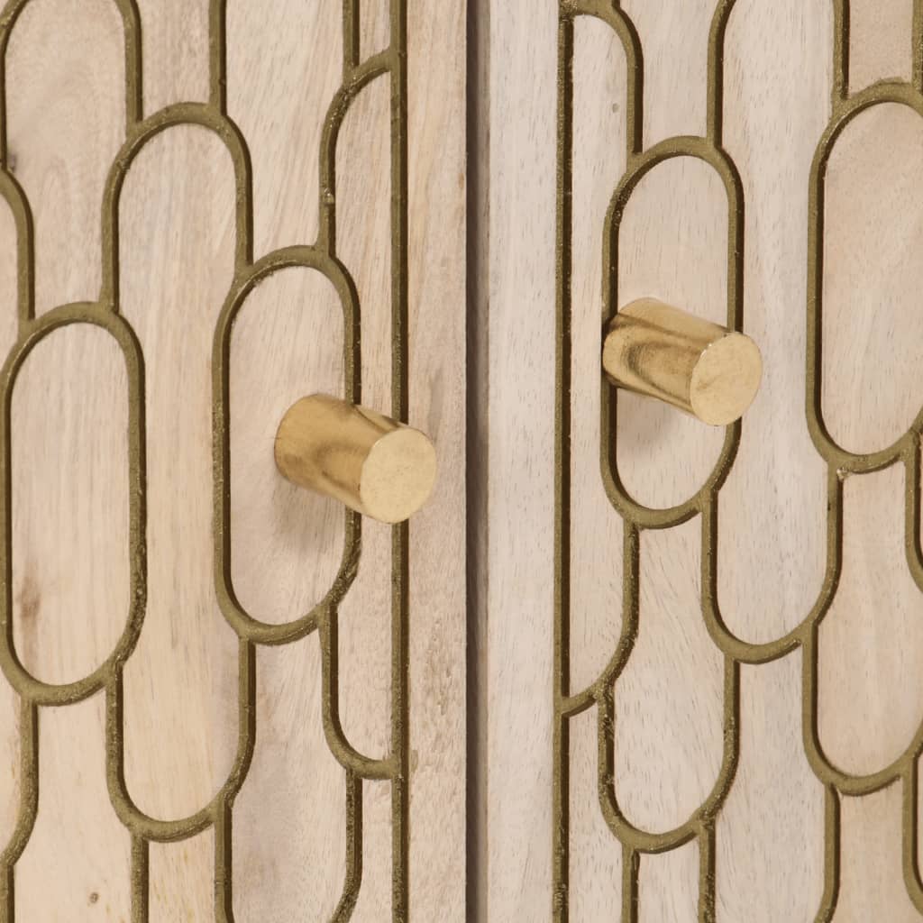 Side Cabinet 60X33X75 Cm Solid Wood Mango