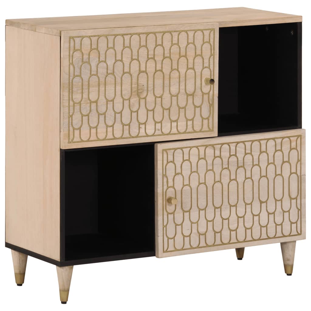 Side Cabinet 80X33X75 Cm Solid Wood Mango