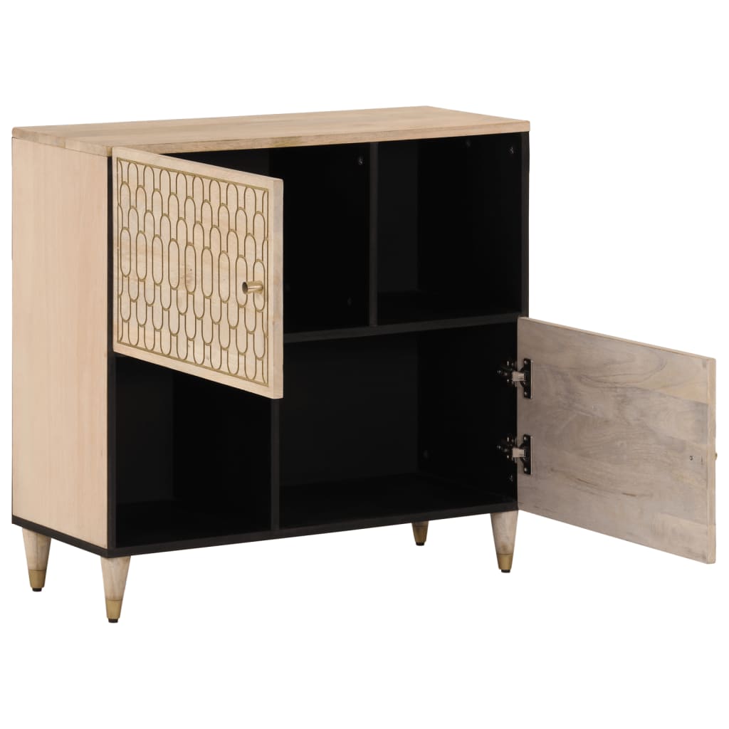 Side Cabinet 80X33X75 Cm Solid Wood Mango