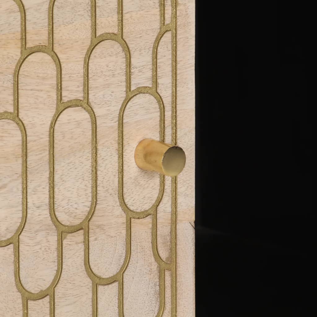 Side Cabinet 80X33X75 Cm Solid Wood Mango