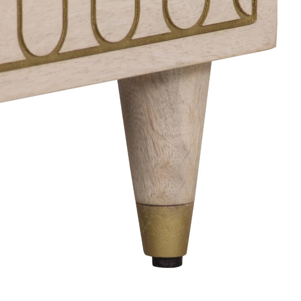 Side Cabinet 80X33X75 Cm Solid Wood Mango