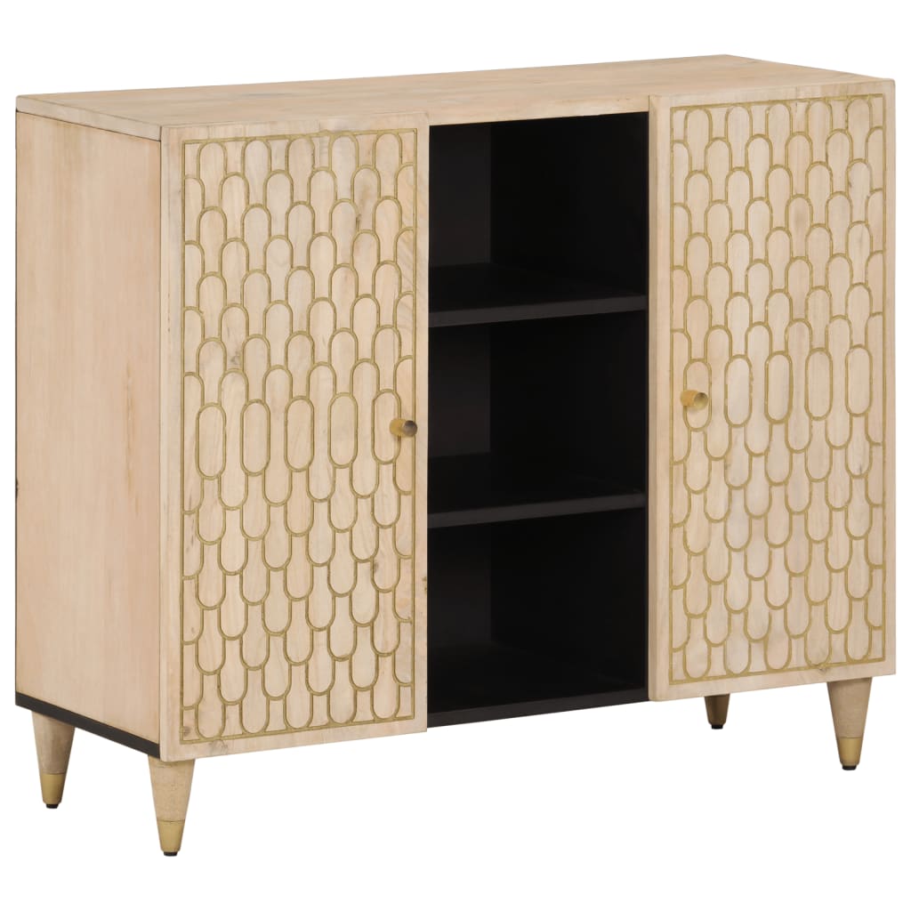 Side Cabinet 90X33X75 Cm Solid Wood Mango