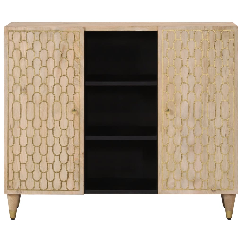 Side Cabinet 90X33X75 Cm Solid Wood Mango