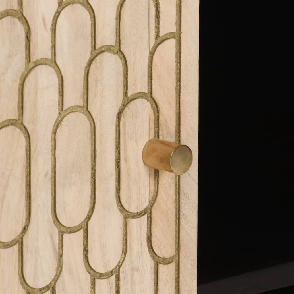 Side Cabinet 90X33X75 Cm Solid Wood Mango