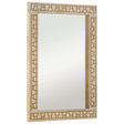 Bathroom Mirror 50X70X2.5 Cm Solid Wood Mango And Glass