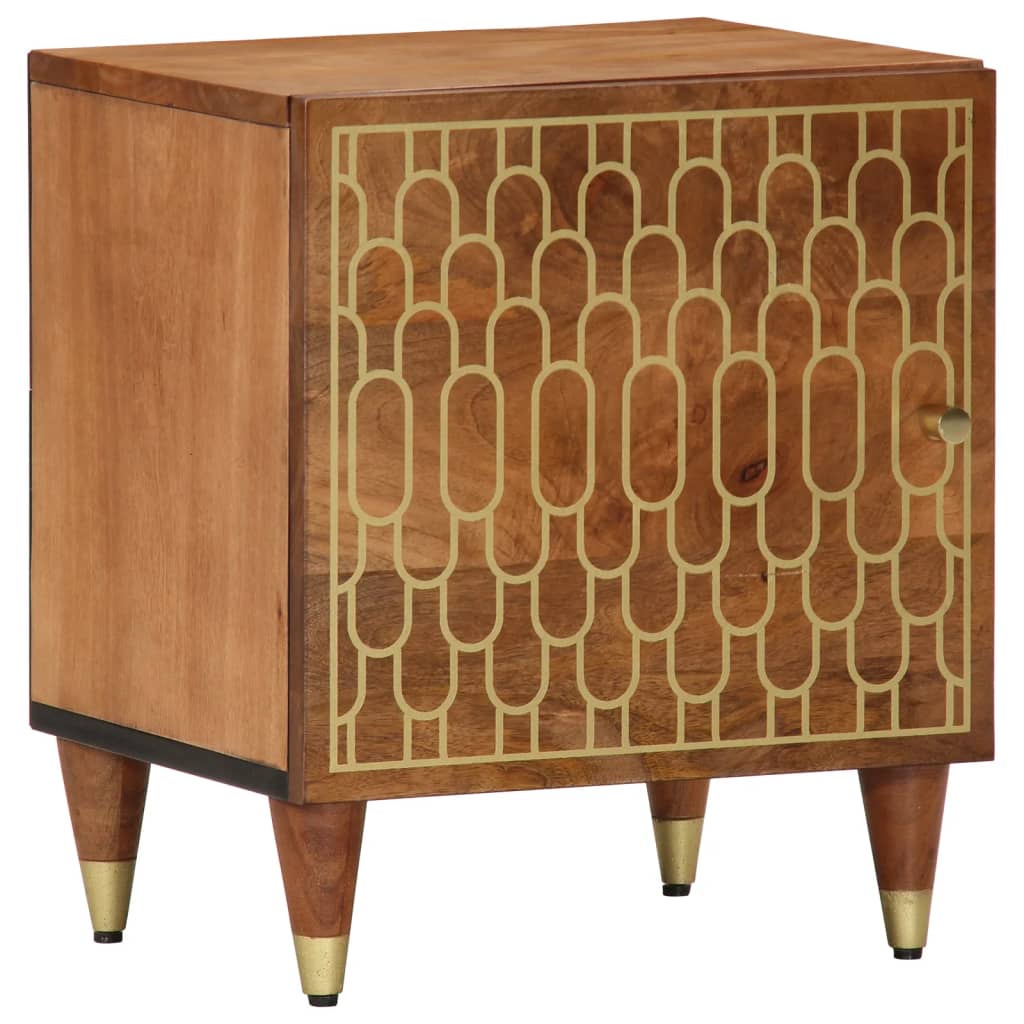 Bedside Cabinet 40X33X46 Cm Solid Wood Mango
