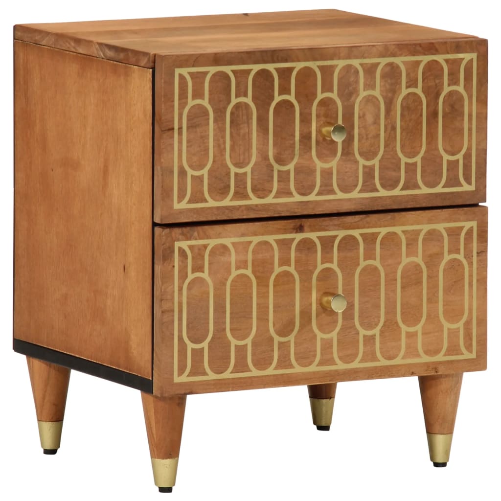 Bedside Cabinet 40X33X46 Cm Solid Wood Mango