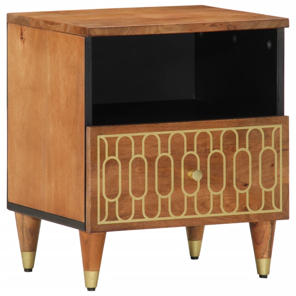 Bedside Cabinets 2 Pcs 40X33X46 Cm Solid Wood Mango