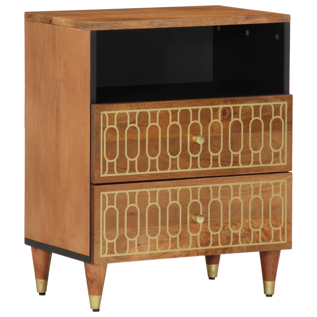 Bedside Cabinet 50X33X60 Cm Solid Wood Mango