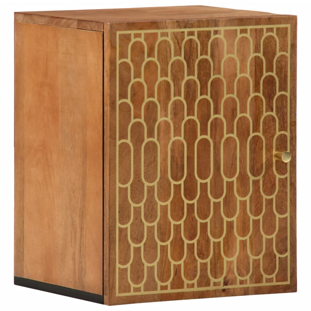 Bathroom Wall Cabinet 38X33X48 Cm Solid Wood Mango