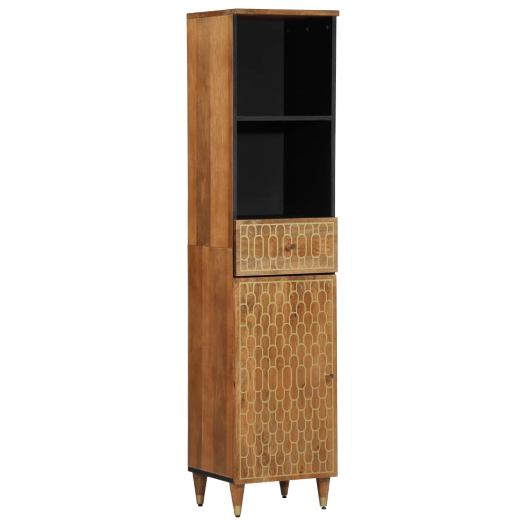Bathroom Cabinet 38X33X160 Cm Solid Wood Mango