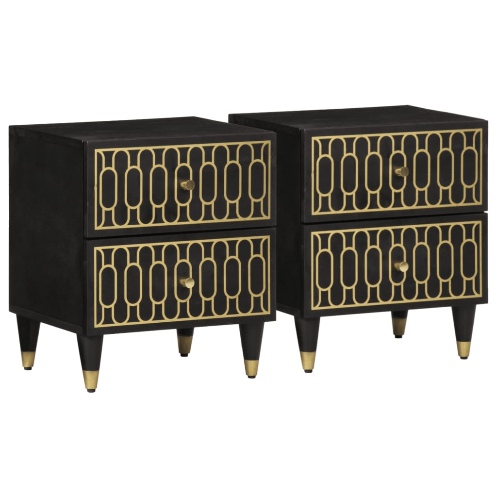 Bedside Cabinet 40X33X46 Cm Solid Wood Mango