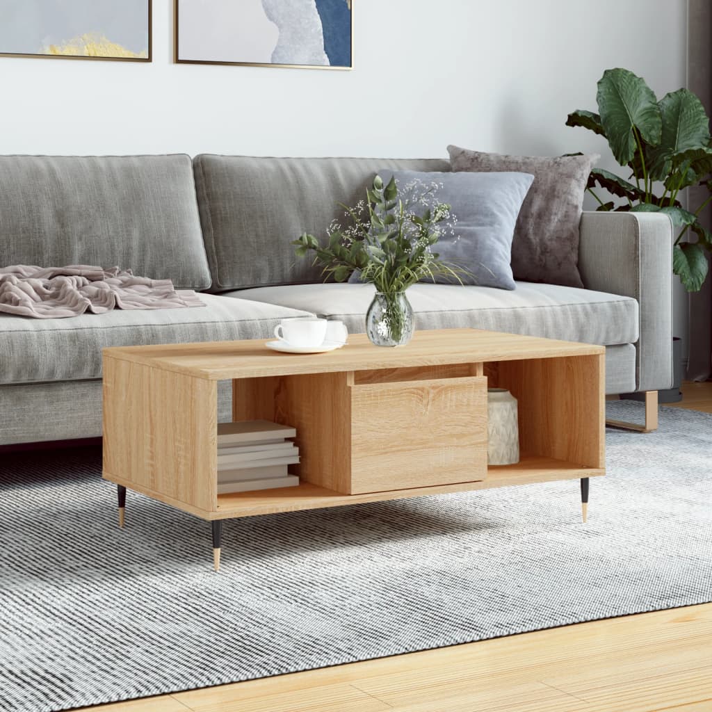 Coffee Table 90X50X36.5 Cm Engineered Wood