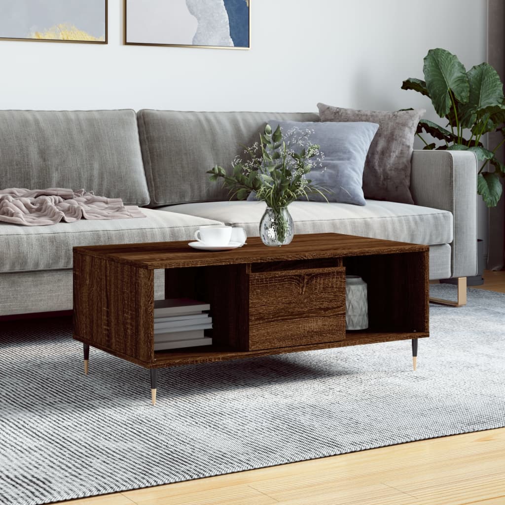 Coffee Table 90X50X36.5 Cm Engineered Wood