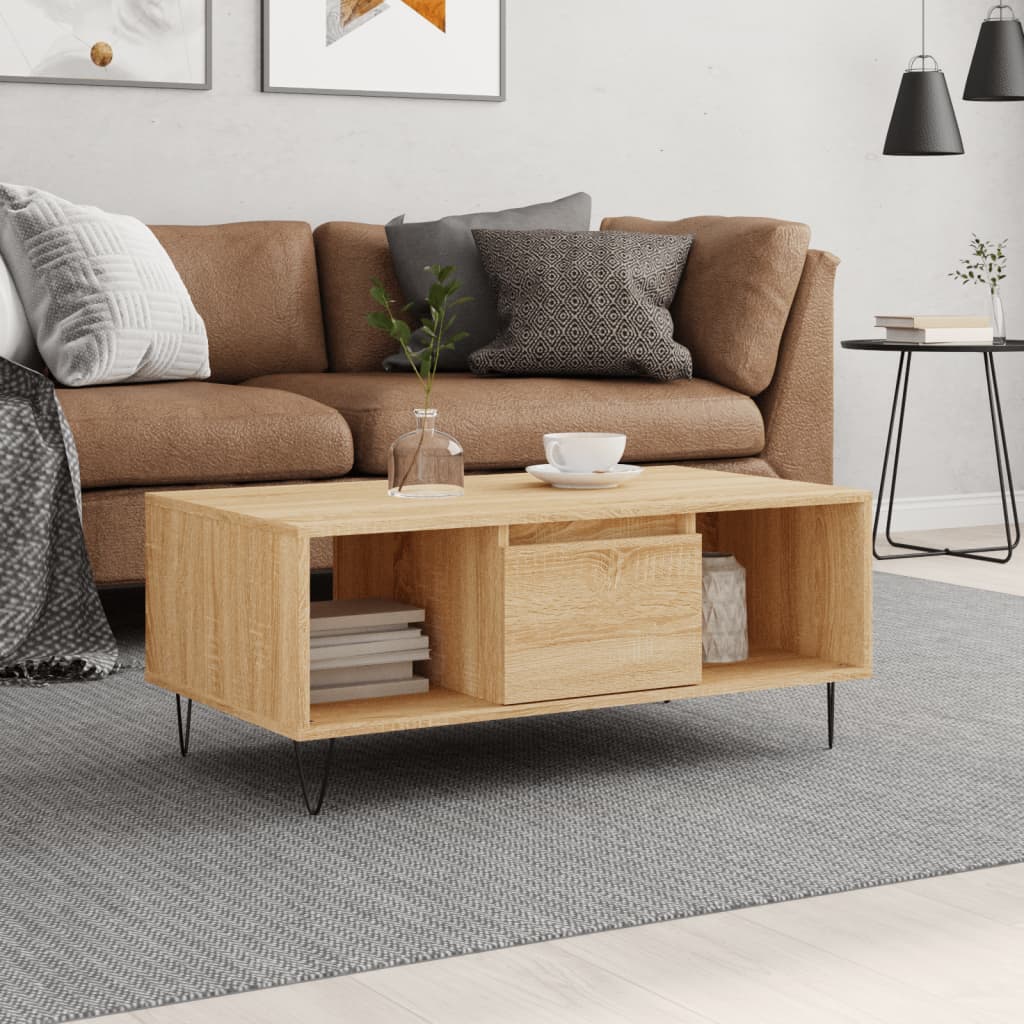 Coffee Table 90X50X36.5 Cm Engineered Wood