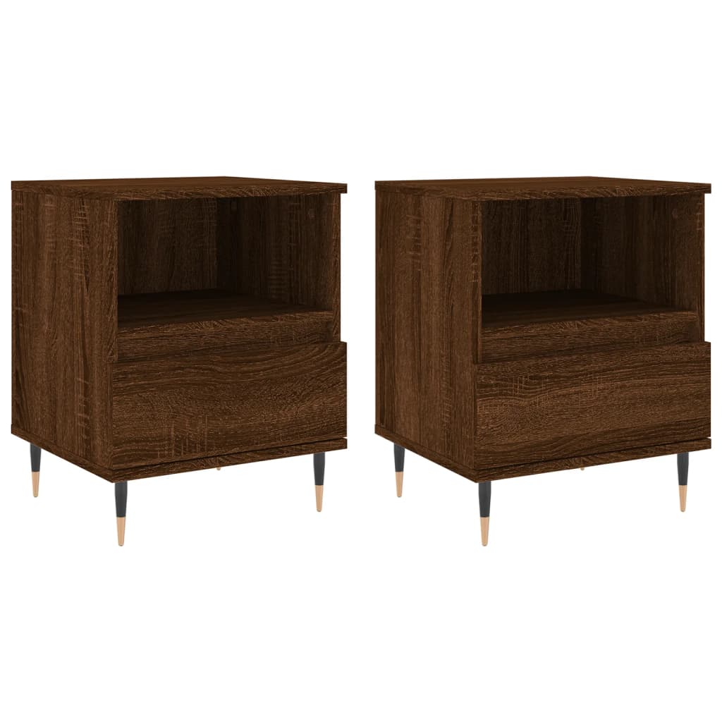 Bedside Cabinets 2 Pcs 40X35X50 Cm Engineered Wood