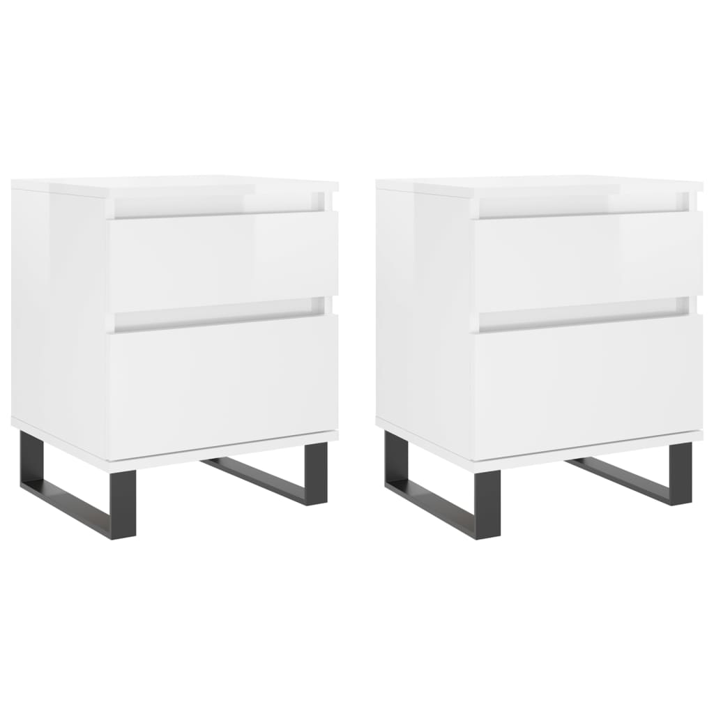 Bedside Cabinets 2 Pcs 40X35X50 Cm Engineered Wood