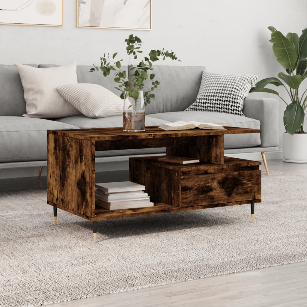 Coffee Table 90X49X45 Cm Engineered Wood