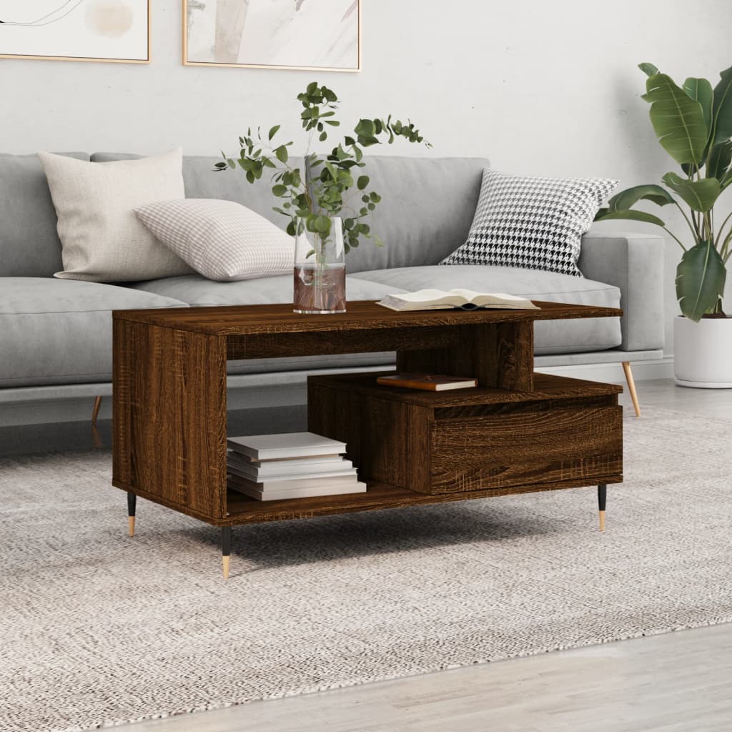 Coffee Table 90X49X45 Cm Engineered Wood