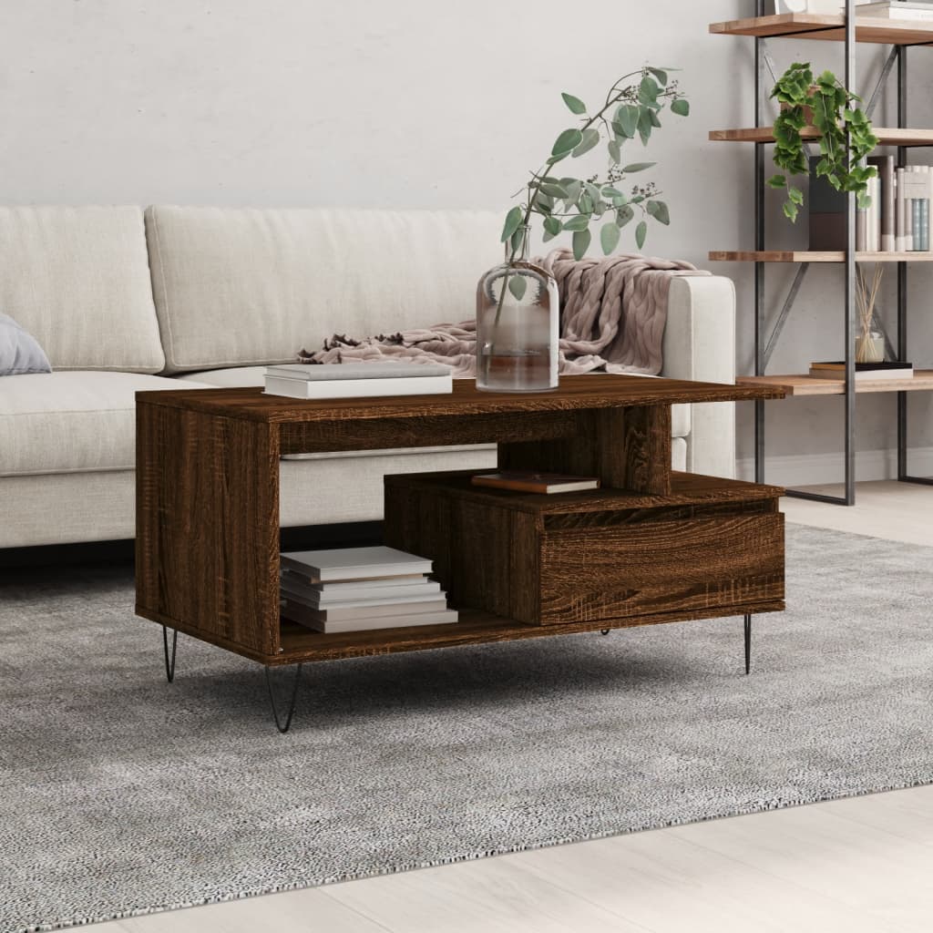 Coffee Table 90X49X45 Cm Engineered Wood