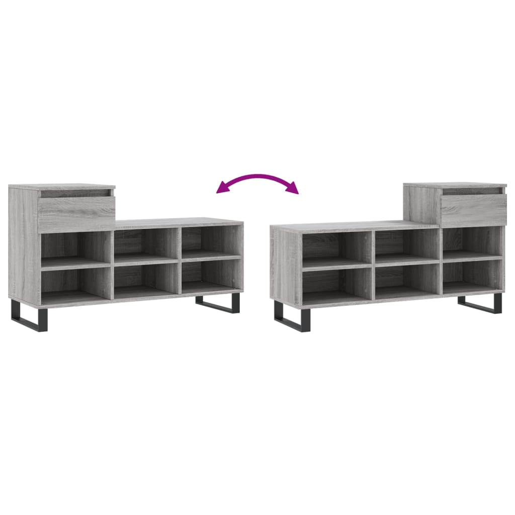 Shoe Cabinet 102X36X60 Cm Engineered Wood