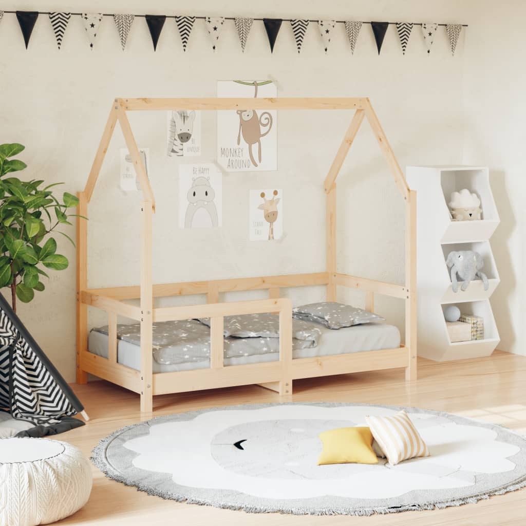 Kids Bed Frame Solid Wood Pine