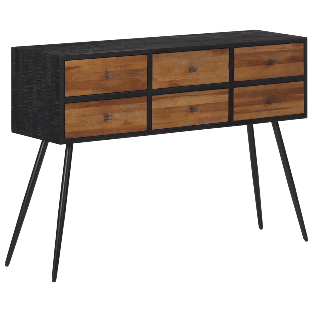 Console Table With Drawers 116X30X76 Cm Solid Reclaimed Teak