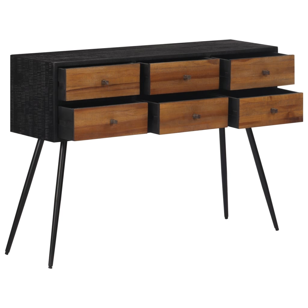 Console Table With Drawers 116X30X76 Cm Solid Reclaimed Teak
