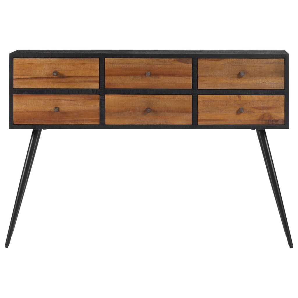 Console Table With Drawers 116X30X76 Cm Solid Reclaimed Teak