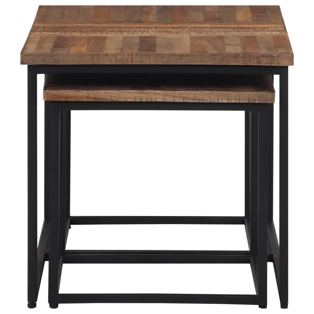 Nesting Coffee Tables 3 Pcs Solid Wood Teak