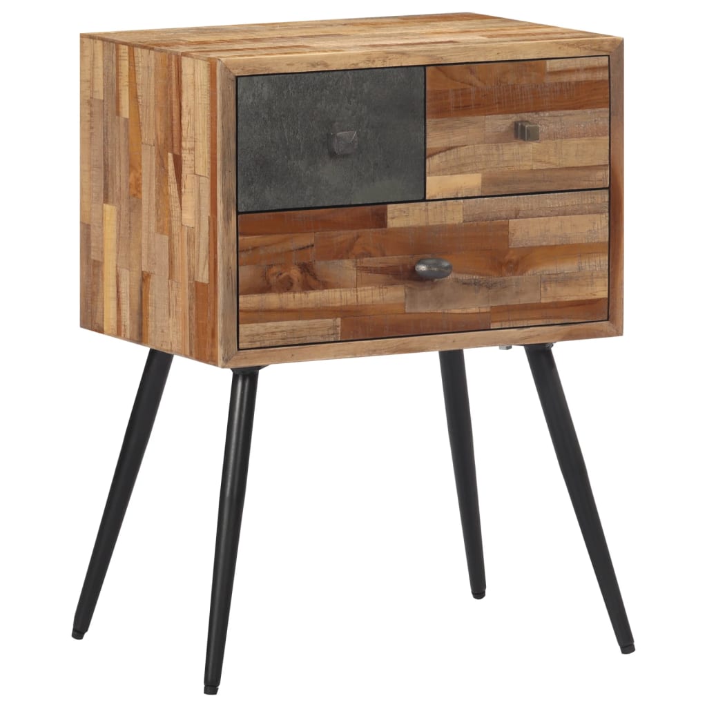 Bedside Cabinet 47X31.5X60 Cm Solid Wood Teak