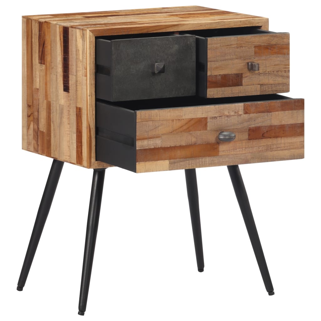 Bedside Cabinet 47X31.5X60 Cm Solid Wood Teak