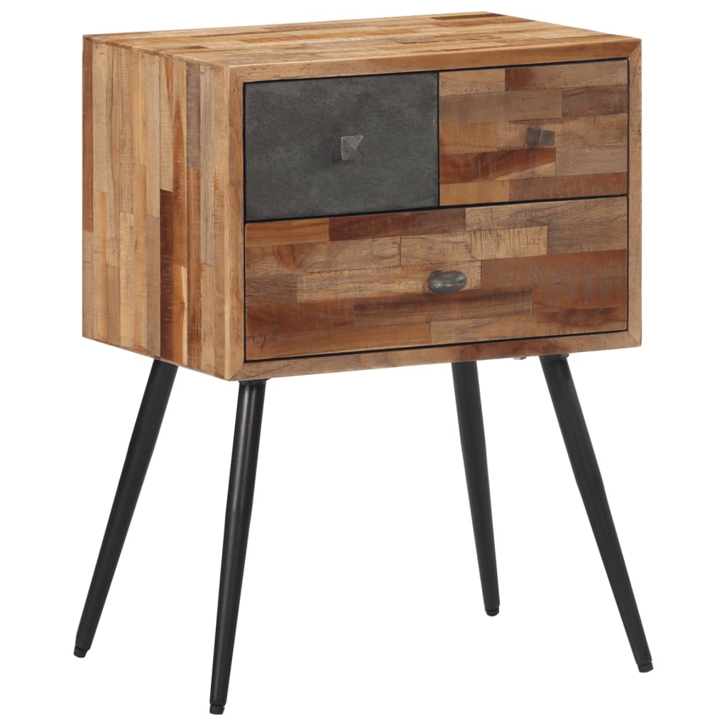 Bedside Cabinet 47X31.5X60 Cm Solid Wood Teak