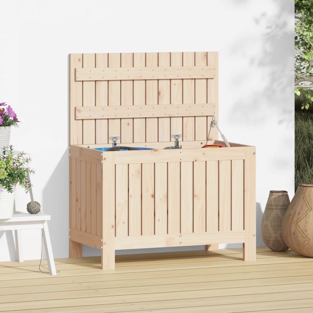 Garden Storage Box 76X42.5X54 Cm Solid Wood Pine
